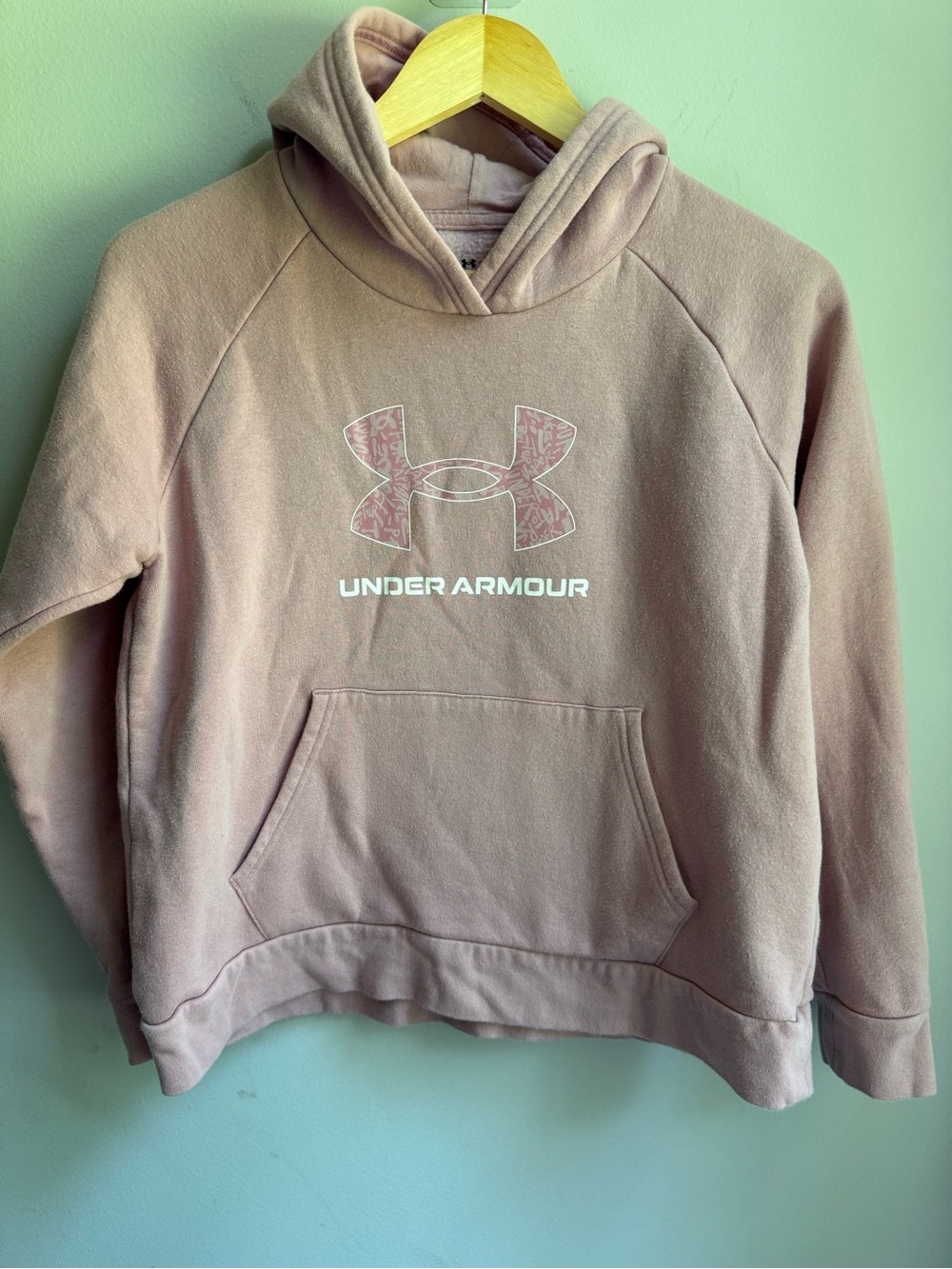 Under Armour Mauve Pullover Hoodie with Logo